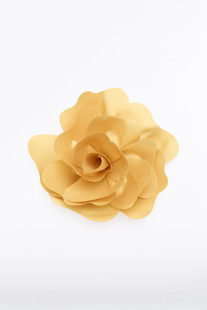 Yellow store rose brooch