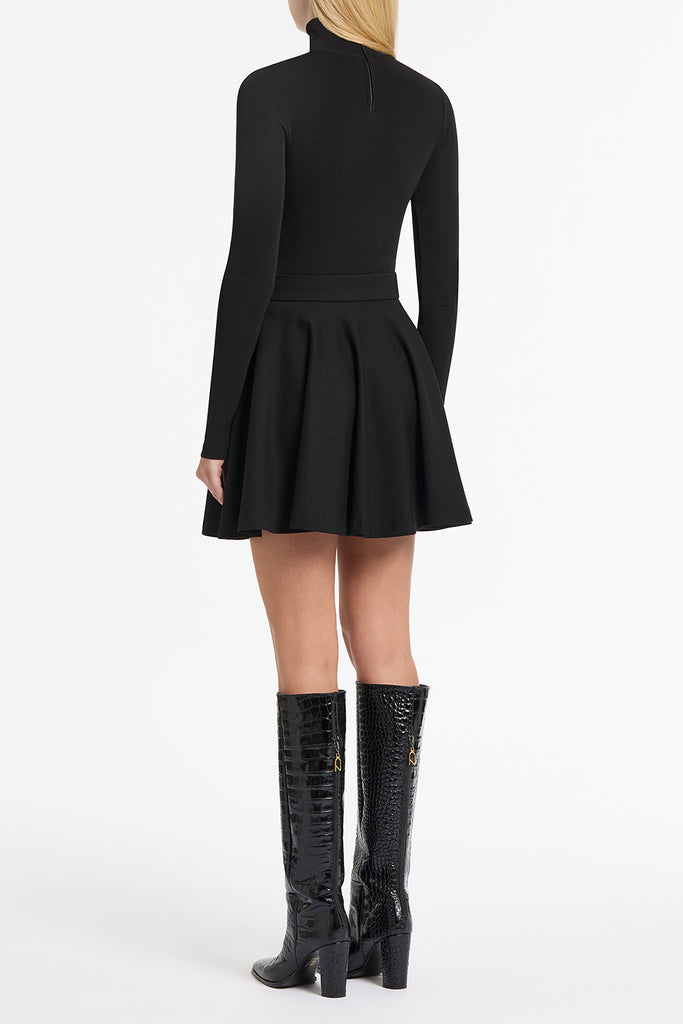 Black mini ponte skirt best sale