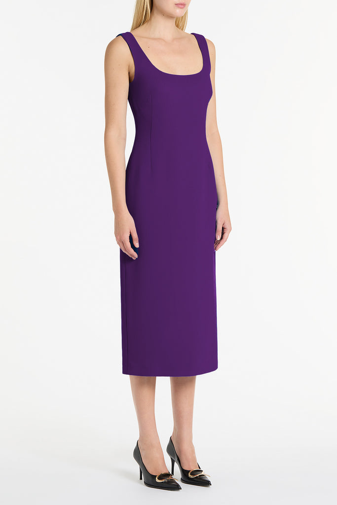 LILAC CREPE SQUARE NECK DRESS – Carla Zampatti