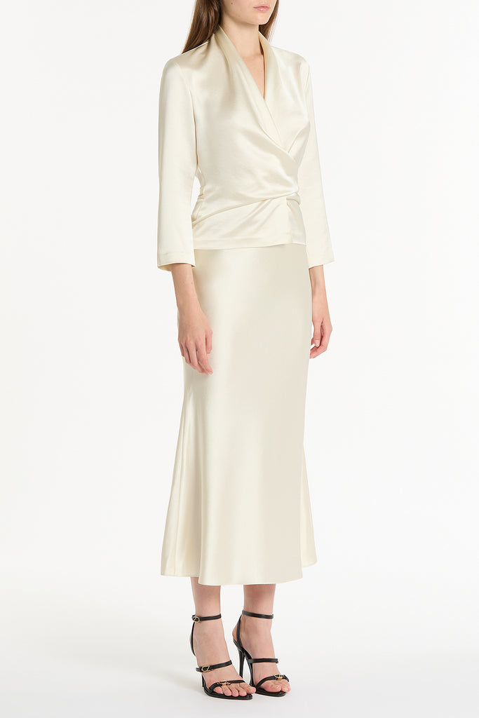 Kari satin midi skirt hotsell