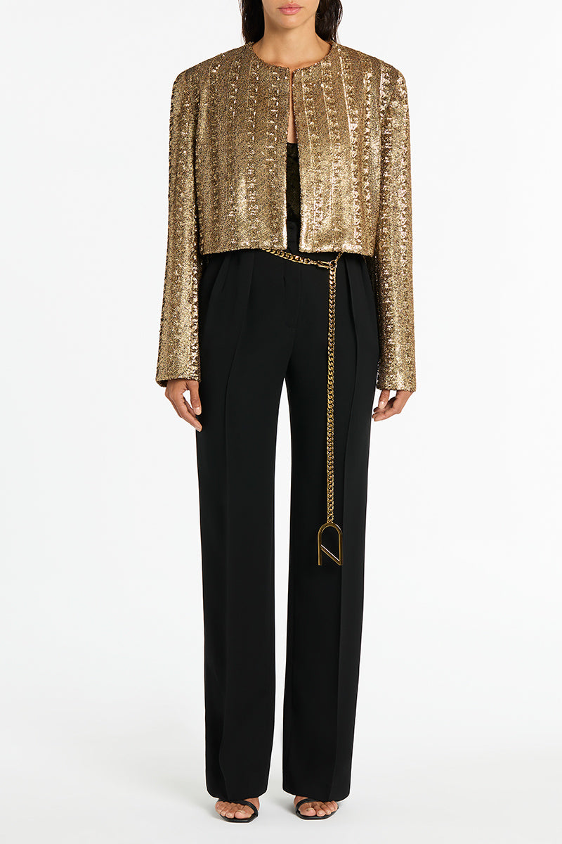 Gold sequin womens clearance jacket