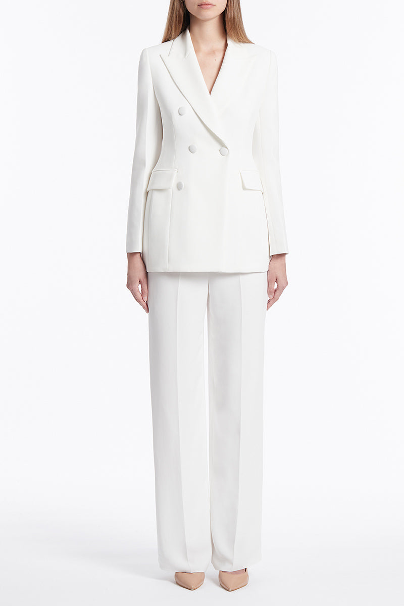 Cady crêpe blazer Woman, White