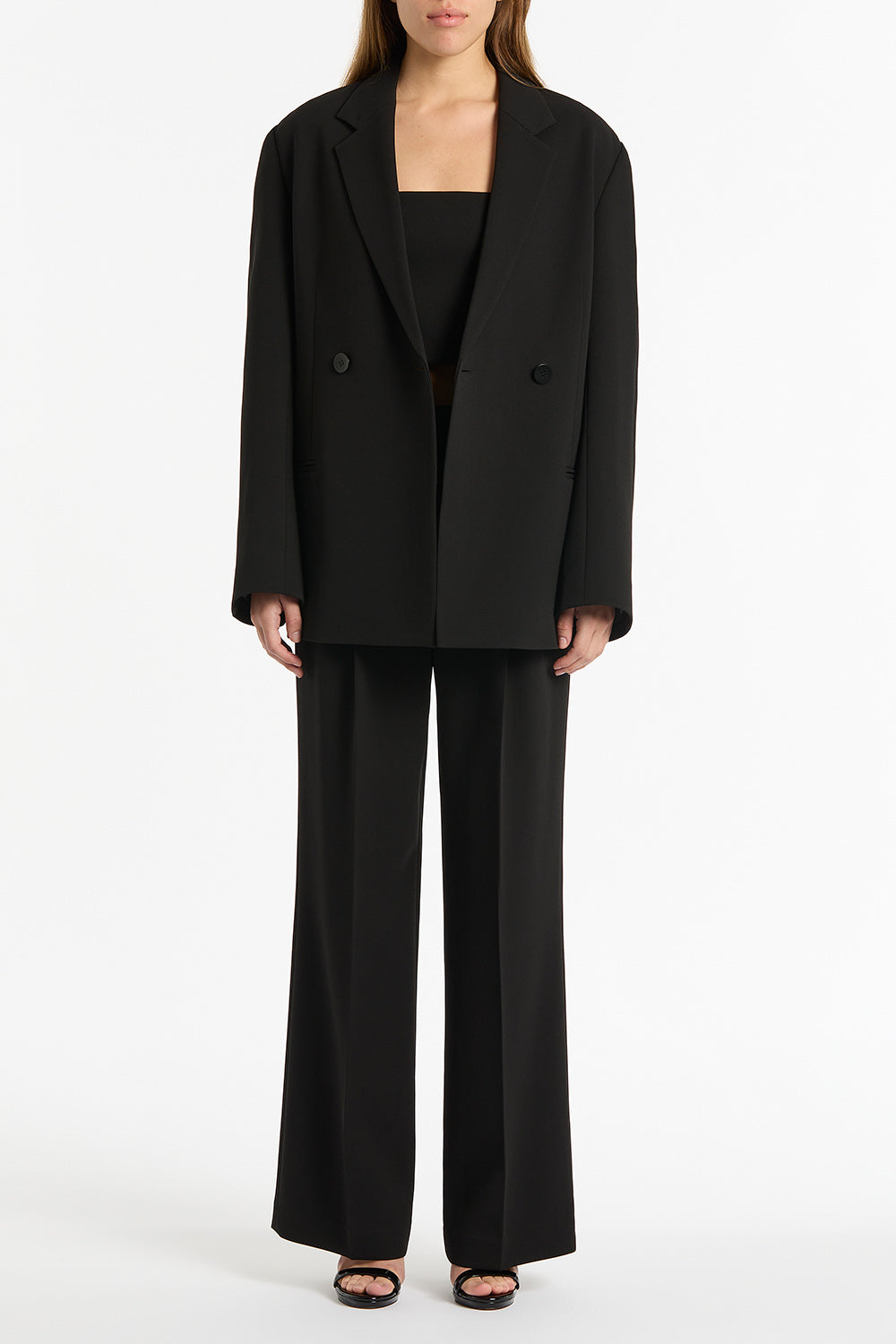 BLACK CREPE OVERSIZED JACKET – Carla Zampatti