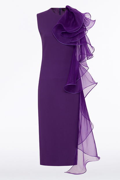 LILAC CREPE SQUARE NECK DRESS – Carla Zampatti