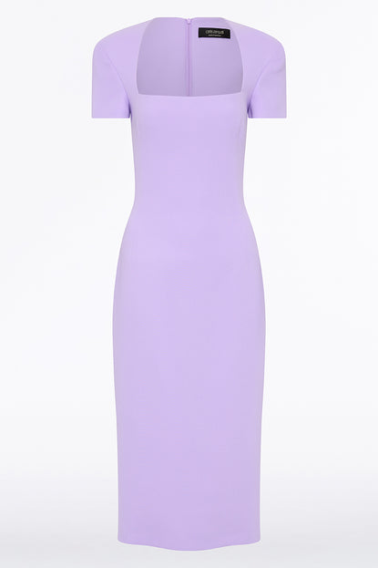 LILAC CREPE SQUARE NECK DRESS – Carla Zampatti