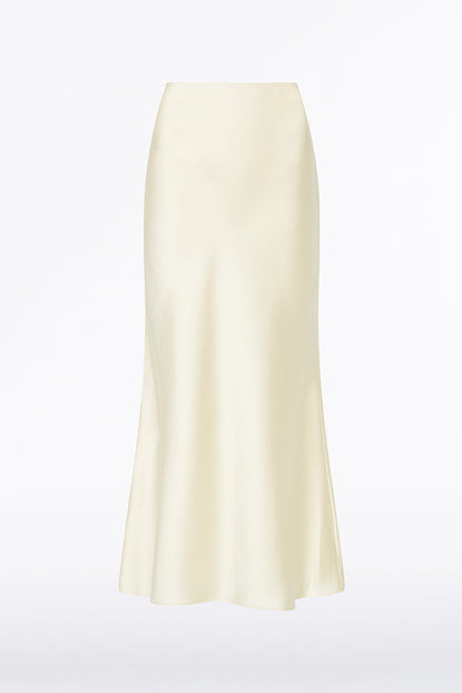 IVORY SATIN MIDI SKIRT Carla Zampatti