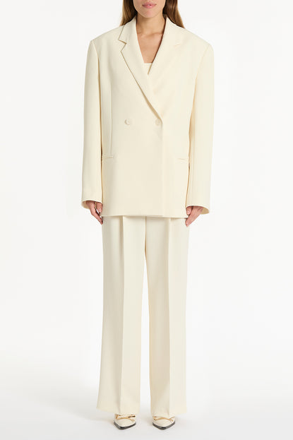 IVORY CREPE OVERSIZED JACKET Carla Zampatti