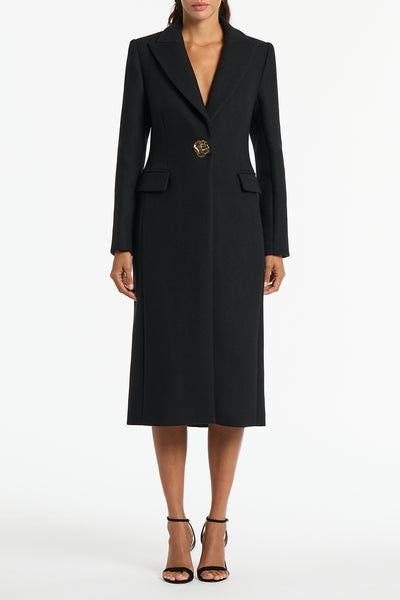 BLACK ITALIAN WOOL COAT – Carla Zampatti