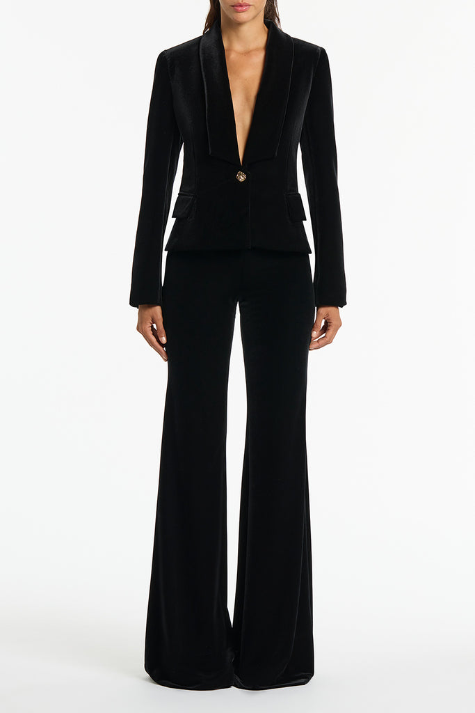 BLACK VELVET VERNAZZA TUXEDO JACKET – Carla Zampatti