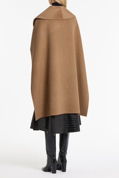 CAMEL DOPPIA WOOL CAPE Carla Zampatti