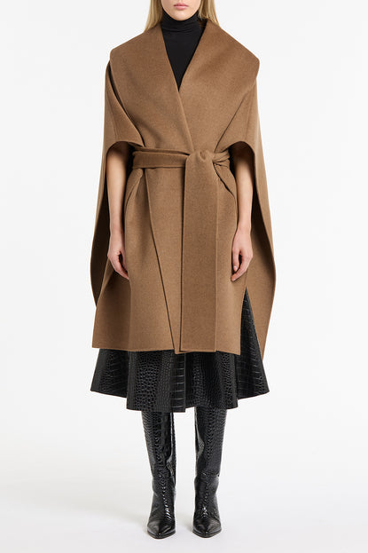 Camel wool cape best sale