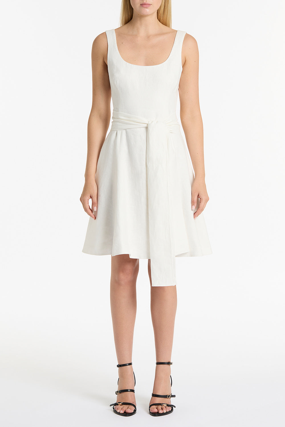 Ivory linen clearance dress