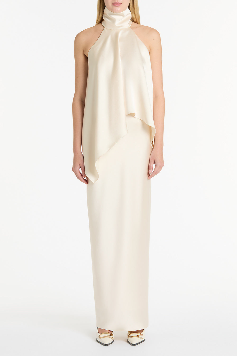 IVORY SATIN BIAS SKIRT Carla Zampatti