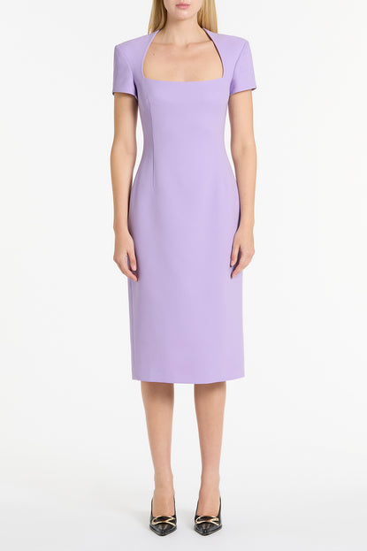 Purple square neck dress hotsell