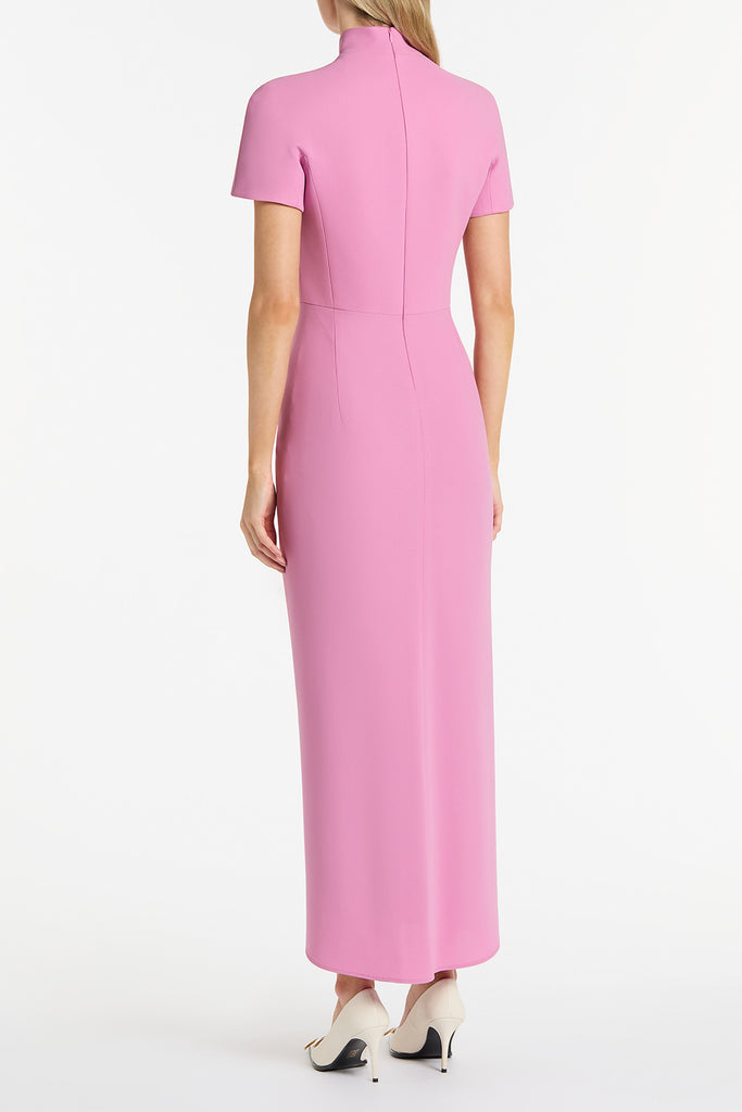 ZINNIA CREPE FITTED WATERFALL MIDI DRESS – Carla Zampatti