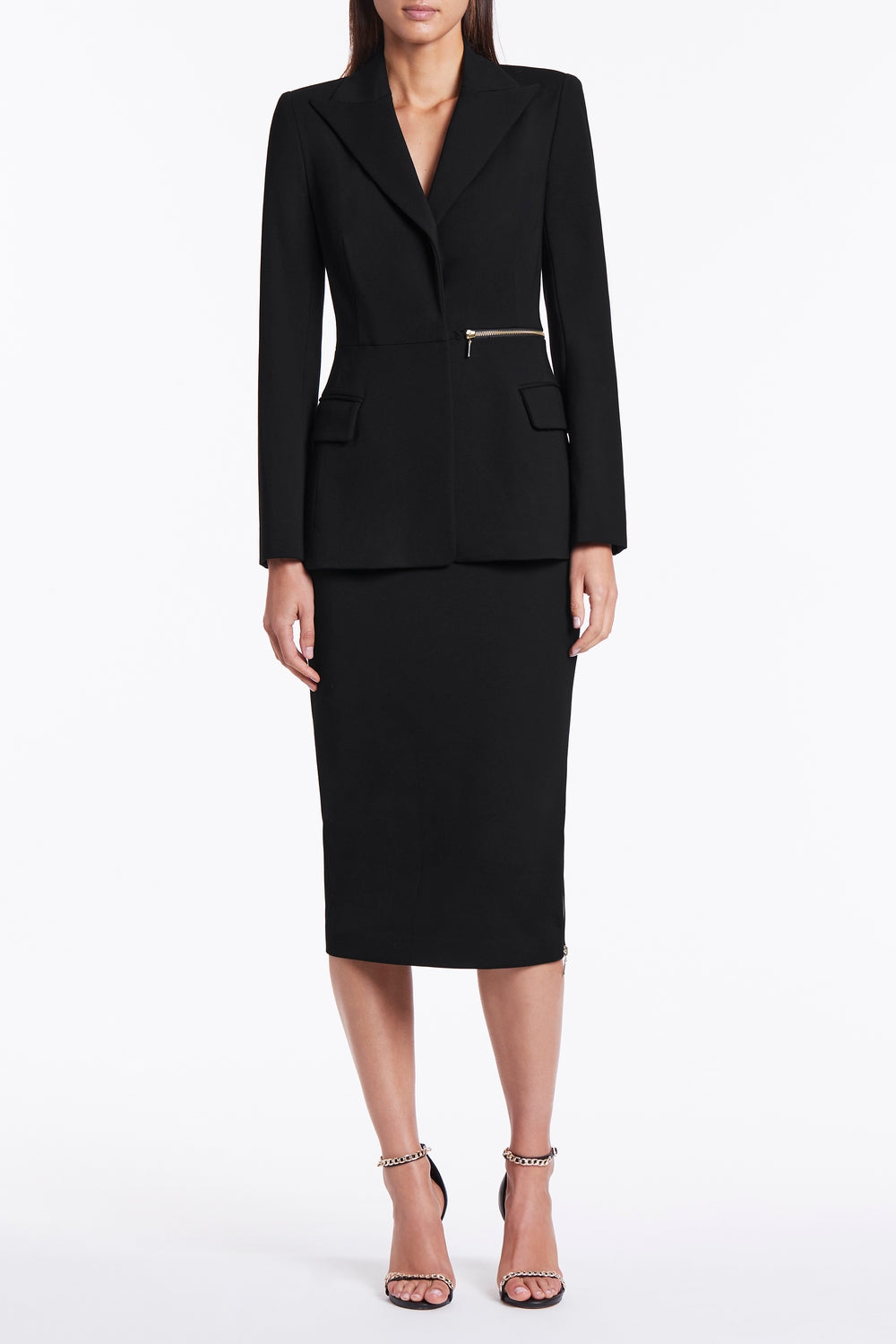 BLACK PONTE TAILORED JACKET