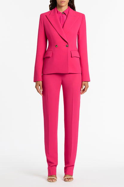 MAGENTA CREPE FLORENCE JACKET – Carla Zampatti