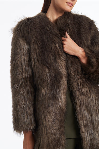 Faux orders Fur Coat