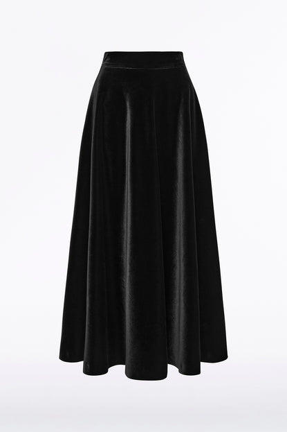 Black velvet skirt clearance qvc