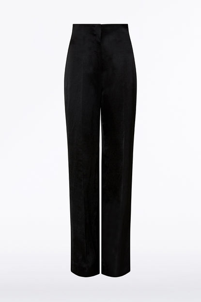 Satin trousers - Black - Ladies | H&M IN