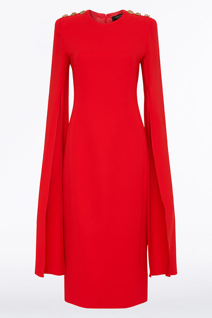 RED CREPE LOVERO MIDI DRESS – Carla Zampatti