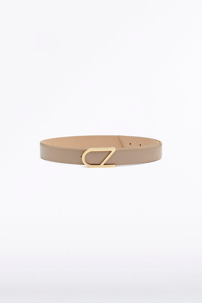 NUDE LEATHER CZ LOGO BELT – Carla Zampatti