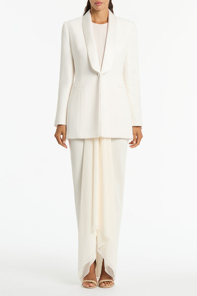 Womens cream hot sale tuxedo suit