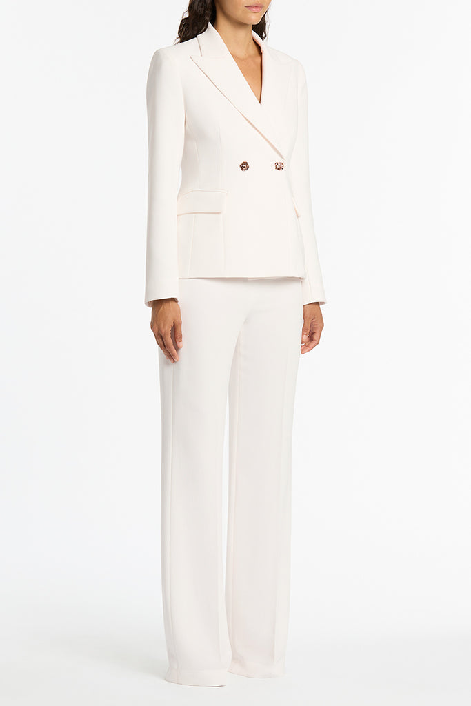 WHITE CREPE FLORENCE JACKET – Carla Zampatti